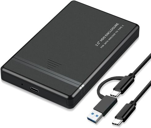 2.5'' SATA SSD External Hard Drive Enclosure, USB 3.1 to SATA 6Gbps, Tool-Free Transparent Case, Supports 7mm/9.5mm 2.5'' SSD, Up to 8TB, Plug & Play for PC, Laptop, PS5, Xbox in Saudi Arabia