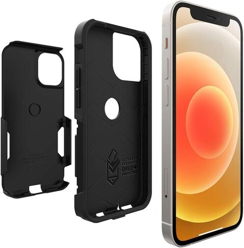 حافظة OtterBox Commuter لهاتف iPhone 12 mini، مقاومة للصدمات، مقاومة للسقوط، متينة، حافظة واقية، تم اختبارها 3X وفقًا للمعايير العسكرية، حماية مضادة للميكروبات، أسود، بدون تغليف للبيع بالتجزئة in Kuwait