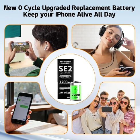 بطارية داخلية جديدة مع مجموعة أدوات إصلاح احترافية متوافقة مع iPhone SE2 (SE 2020 الجيل الثاني) بطارية بديلة Li-Polymer موديل A2275 A2296 A2298 in Saudi Arabia