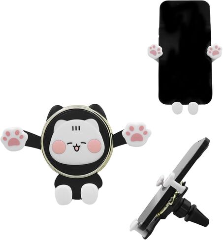 Cute Cat Car Phone Bracket Mount for Car Vent Cartoon Phones Mount for Air Vent Universal Phone Bracket Compatible with 4 to 7 Inches Phones with Cases in Saudi Arabia