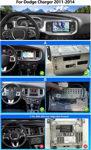 CAMECHO 4G+64G Car Radio Stereo for Dodge Charger 2011 2012 2013 2014 Android 15 CarPlay Android Auto 9" InCell 1280 * 720 Touch Screen Head Unit with Bluetooth GPS WiFi FM RDS Backup Camera in Saudi Arabia
