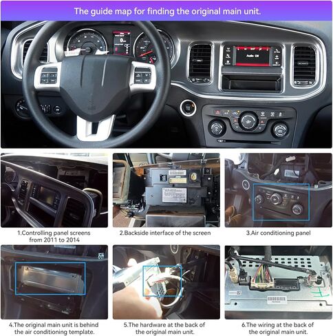 CAMECHO 4G+64G Car Radio Stereo for Dodge Charger 2011 2012 2013 2014 Android 15 CarPlay Android Auto 9" InCell 1280 * 720 Touch Screen Head Unit with Bluetooth GPS WiFi FM RDS Backup Camera in Saudi Arabia