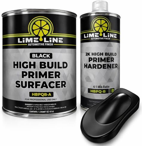 سطح تمهيدي للسيارات قابل للرمل من LiME Line، مباشر إلى المعدن، يوريتان عالي البناء 2k، مجموعة 1.25 جالون (رمادي فاتح) in Kuwait