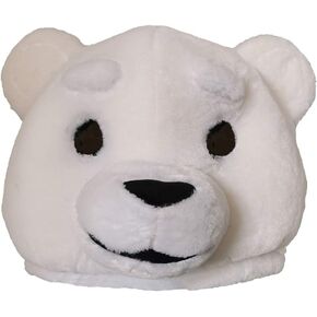 To.beone Plush Polar Bear Mascot Head Costume Bear Mask Adult Costume
