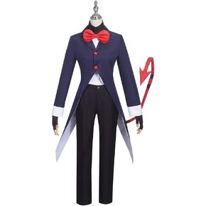 Weixu Anime Moxxie Cosplay Costume Adult Tuxedo Uniform Outfit with Tail Halloween Carnival Party Suit