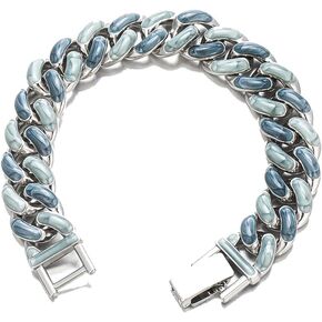Cuban Link Chain Bracelet for Mens Alloy Diamond Cut 18mm 21mm Stainless Steel Chain Hip Hop Jewelry