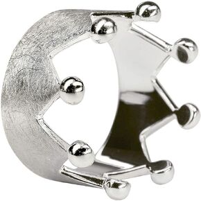 SILBERMOOS Jewelry Women´s Ring Crown Ring Coronet Brushed 925 Sterling Silver
