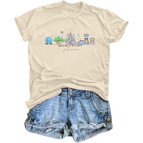 Womens World Traveler Shirt Magic Kingdom Graphic Tshirt Matching Trip T-Shirt Girl Vacation Hodilay Short Sleeve Top