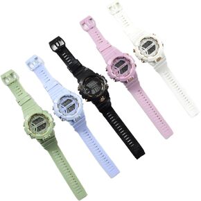CdyBox 5 Pack Student Sports Watch with Silicone Band Luminous Alarm Stopwatch Watches Women Men Wristwatches