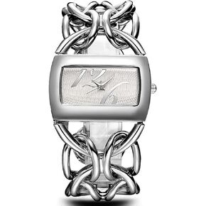 BESTKANG Women's Quartz Watch Women's Rectangular Watch Hollowed Out Strap Fashion Bracelet Watch