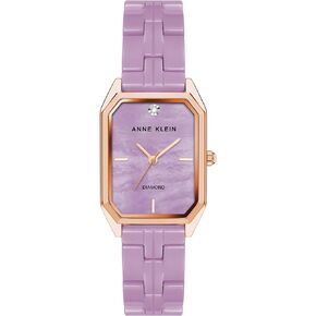 Anne Klein Women's Genuine Diamond Dial Ceramic Bracelet Watch, AK/4034