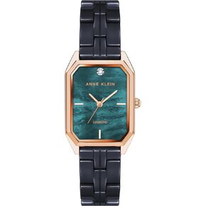 Anne Klein Women's Genuine Diamond Dial Ceramic Bracelet Watch, AK/4034