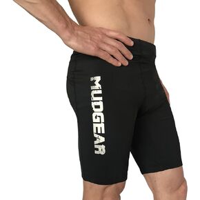 Compression Shorts - Black 6-inch Athletic Shorts with Inseam and Zipper Pockets for Running, Training, Other Sport