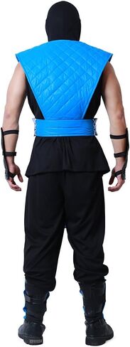 زي تنكري للهالوين للرجال من miccostumes Ninja Blue Fighter in Saudi Arabia