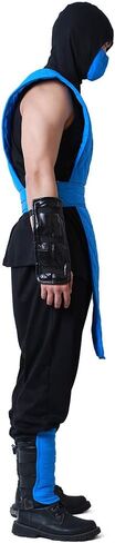 زي تنكري للهالوين للرجال من miccostumes Ninja Blue Fighter in Saudi Arabia