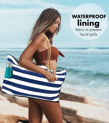 Keho Waterproof Beach Bag with Pockets For Women (Sandproof) in Kuwait