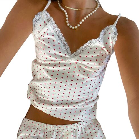 طقم نسائي مكون من قطعتين متناسق من Multitrust Y2K طقم صالة مريح قميص قصير وسروال قصير عالي الخصر طقم Pjs ملابس للاستلقاء in Kuwait