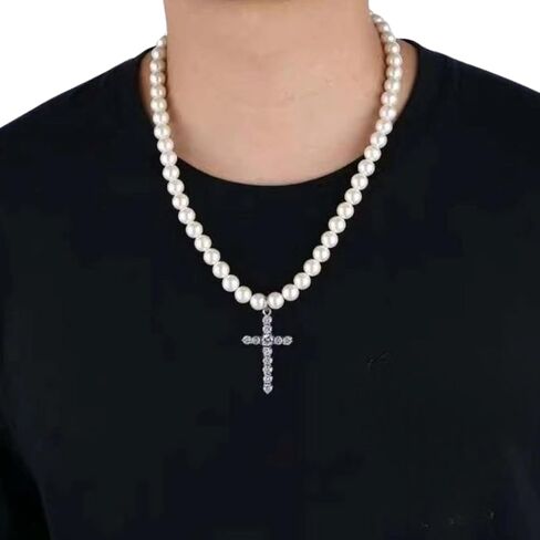 Halukakah Pearl Necklace for Men - Genuine Natural Pearls Necklace & Bracelet - Perfect For Hip Hop or Formal Attire - Handmade Classic & Contemporary Designs for Special Occasions or Everyday Wear in Saudi Arabia