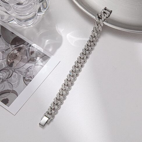 Cuban Link Chain Bracelet for Mens Alloy Diamond Cut 18mm 21mm Stainless Steel Chain Hip Hop Jewelry in Saudi Arabia