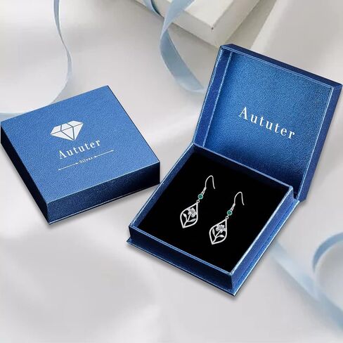 Birth Flower Earrings Sterling Silver Month Flower Drop Earrings Birthstone Earrings Birthday Jewelry Gifts in Saudi Arabia