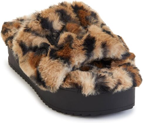 DKNY womens Palz Slipper, Brown Camel Multi, 8 US in Saudi Arabia