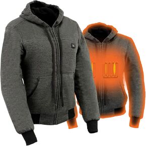 Nexgen Heat NXL2713SET Women 'Heated' Front Zipper Black Hoodie Jacket for Outdoor Activities w/Battery Pack