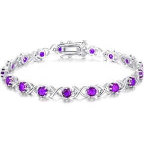Silver Bracelets & XO Tennis Bracelet 7.25"- Perfect Valentine's Day Jewelry Gifts for Women