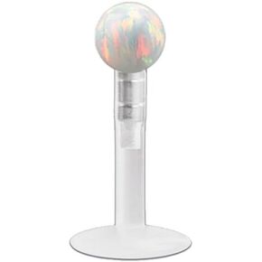 Pierced Owl - 16GA Bioflex and 316L Stainless Steel Push-in Opal Ball Top Lip Cartilage Stud