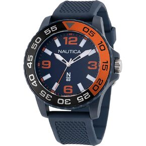 Nautica N83 Men's NAPFWS302 Finn World Blue Wheat PU Fiber Strap Watch