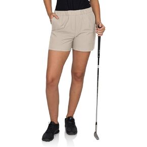 Three Sixty Six Golf Shorts for Women 4.5 Inch Inseam - Elastic Stretch Waistband - Breathable Quick Dry Material