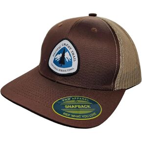 Trucker Snapback/Mesh Hats Pacific Crest Trail Mens & Womens Hiking Hat with Offical Pacific Crest Trail Woven Patch
