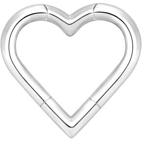 16G G23 Titanium Daith Piercing Jewelry CZ Heart Daith Earrings Nose Ring 8mm Cartilage Tragus Helix Piercing Silver Gold Hypoallergenic Body Piercing Jewelry for Women Girls Men