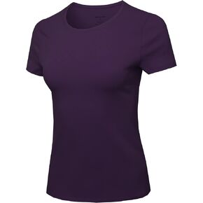 Made by Emma Women's Essential Daily Cotton Basic Slim-Fit Short Sleeve V-Neck T Shirts in Kuwait