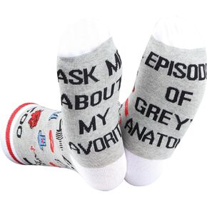 Medicine Theme Tv Show Socks Gift Grey’s TV Show Inspired Socks For Grey’s Fans