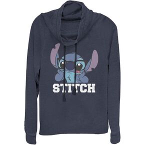 Disney Lilo Stitch Women's Long Sleeve Cowl Neck Pullover