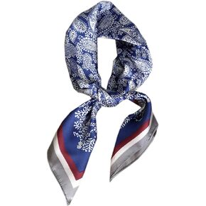 MUAQUATA Satin Silk Square Medium Scarfs for Women Hair Scarves and Wraps Headscarf for Sleeping 27.5 × 27.5 inches