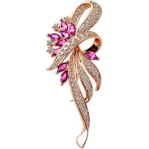 Rhinestone Crystal Flower Enamel Brooches Pins for Women Girls Colorful Wedding Brooches Gift for Bridesmaid Jewelry