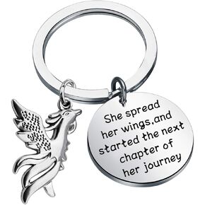 UJIMS Inspirational Phoenix Keychain New Beginning Gifts Started The Next Chapter Of Her Journey Rising Phoenix Jewelry in Saudi Arabia