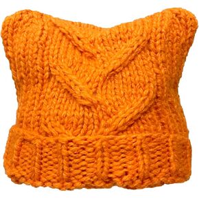 BIBITIME Pussy Cat Hat Women's March Knit Ears Beanie Winter Spring Handmade Cap