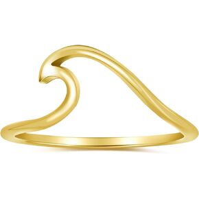 BLOSSOM & HUE Sterling Silver Plain Wave Ring