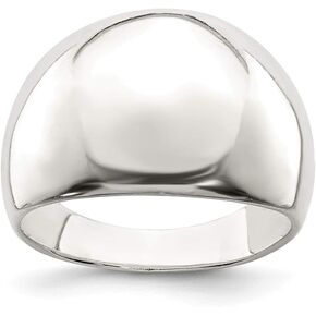 Solid Sterling Silver Polished Cigar-Wedding Band Ring