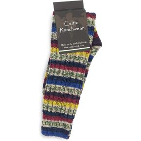 جوارب صوف أيرلندية من Fair Isle للنساء، جوارب ملونة بطول الركبة، صنعت في أيرلندا in Kuwait