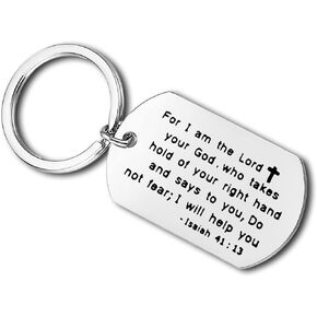 Dabihu Christian Gifts Inspirational Bible Verse Keychain Religious Gift Faith Gifts Christian Keyring Gifts for Women Men Christmas Jewelry Thanksgiving Birthday Easter Prayer Gifts Scripture Gifts