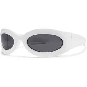 VANLINKER Trendy Wrap Around Sunglasses Womens Mens Fashion Oval Thick Chunky Shades Swift Sporty Eyewear VL9747