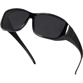 Myiaur Fit Over Sunglasses for Men Women, Polarized Wrap Around Wear Over Sunglasses with UV400 Protection for Driving