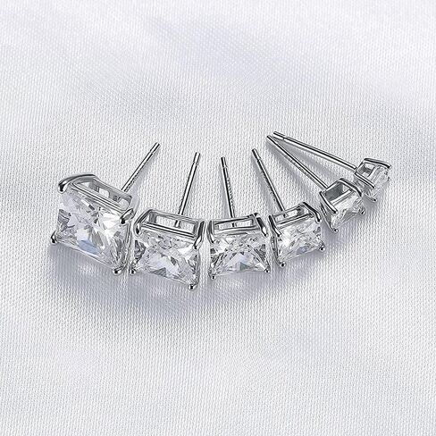 SUPRAONE 18K مطلية بالذهب 925 فضة استرلينية قطع مستديرة AAA + مكعب زركونيا مجموعة أقراط للفتيات النساء والأطفال الرجال in Saudi Arabia