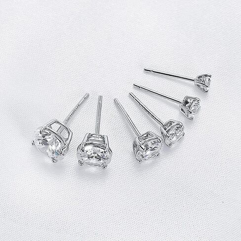 SUPRAONE 18K مطلية بالذهب 925 فضة استرلينية قطع مستديرة AAA + مكعب زركونيا مجموعة أقراط للفتيات النساء والأطفال الرجال in Saudi Arabia
