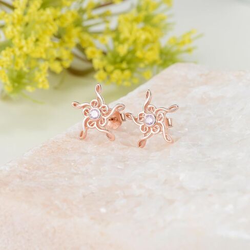 Original Music Note Earrings Studs for Women, Girl, Star/Flower Earring Gift for Music Lovers, S925 Sterling Silver Sensitive Earrings for Women Hypoallergenic Studs in Kuwait