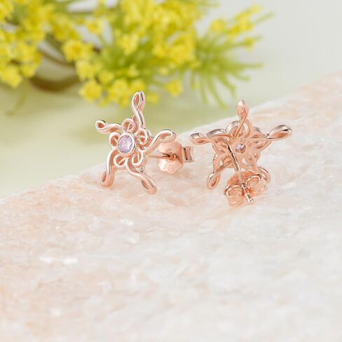 Original Music Note Earrings Studs for Women, Girl, Star/Flower Earring Gift for Music Lovers, S925 Sterling Silver Sensitive Earrings for Women Hypoallergenic Studs in Kuwait