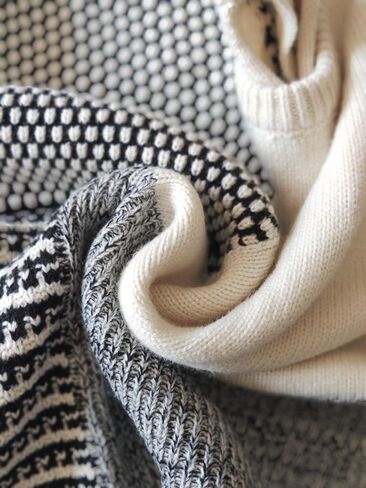 2024 سترات نسائية خفيفة الوزن ذات كتلة ألوان مختلط نمط منسدل الكتف بلوفر طويل الأكمام فانوس in Kuwait